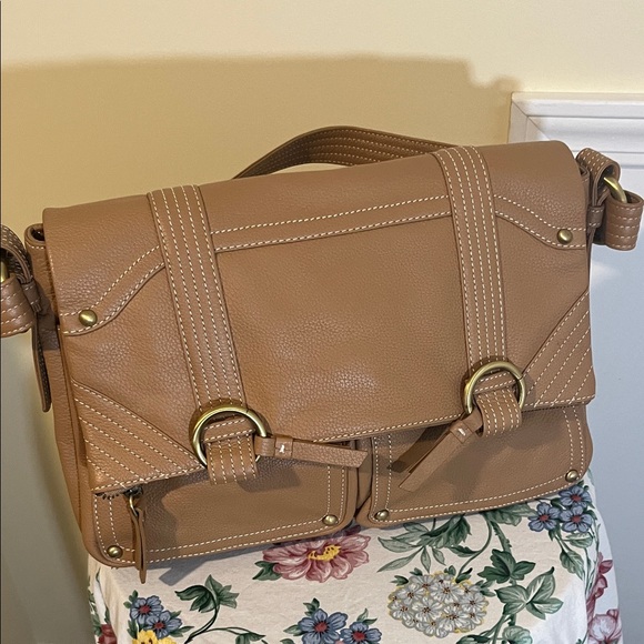 Handbags - Tan Leather Satchel Bag
B Collective